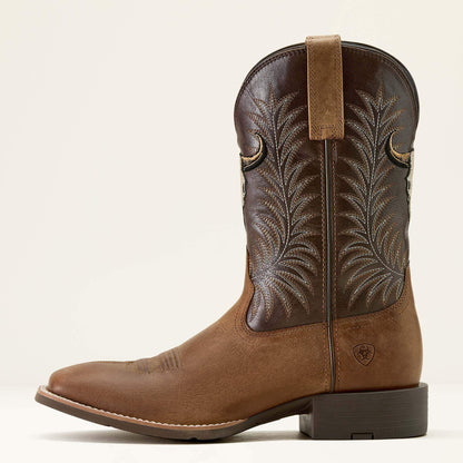 Ariat Sport Steer Skull Wide Square Toe Cowboy Boot Discount