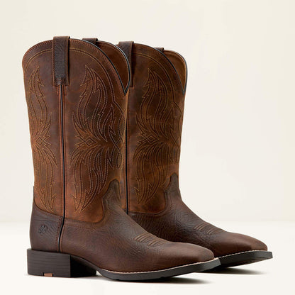 Ariat Sport Rustler Wide Square Toe Cowboy Boot For Sale