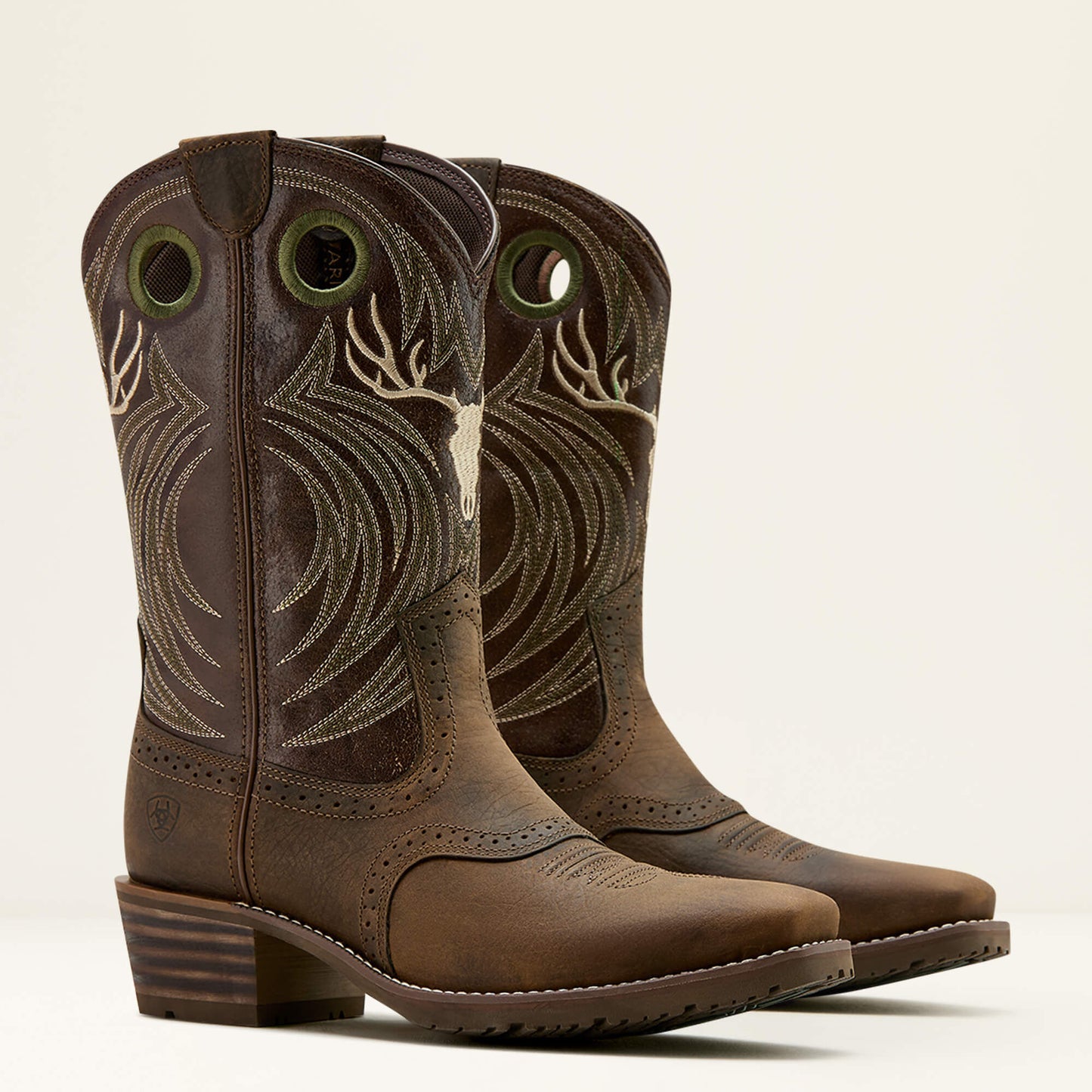 Ariat Hybrid Roughstock Antler Cowboy Boot On Sale