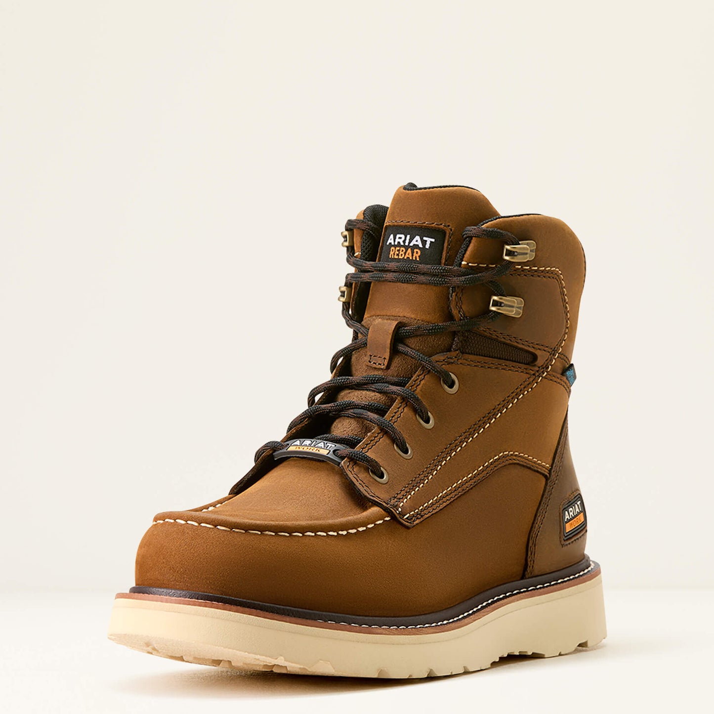 Ariat Rebar Wedge Moc Toe 6" Waterproof Work Boot On Sale