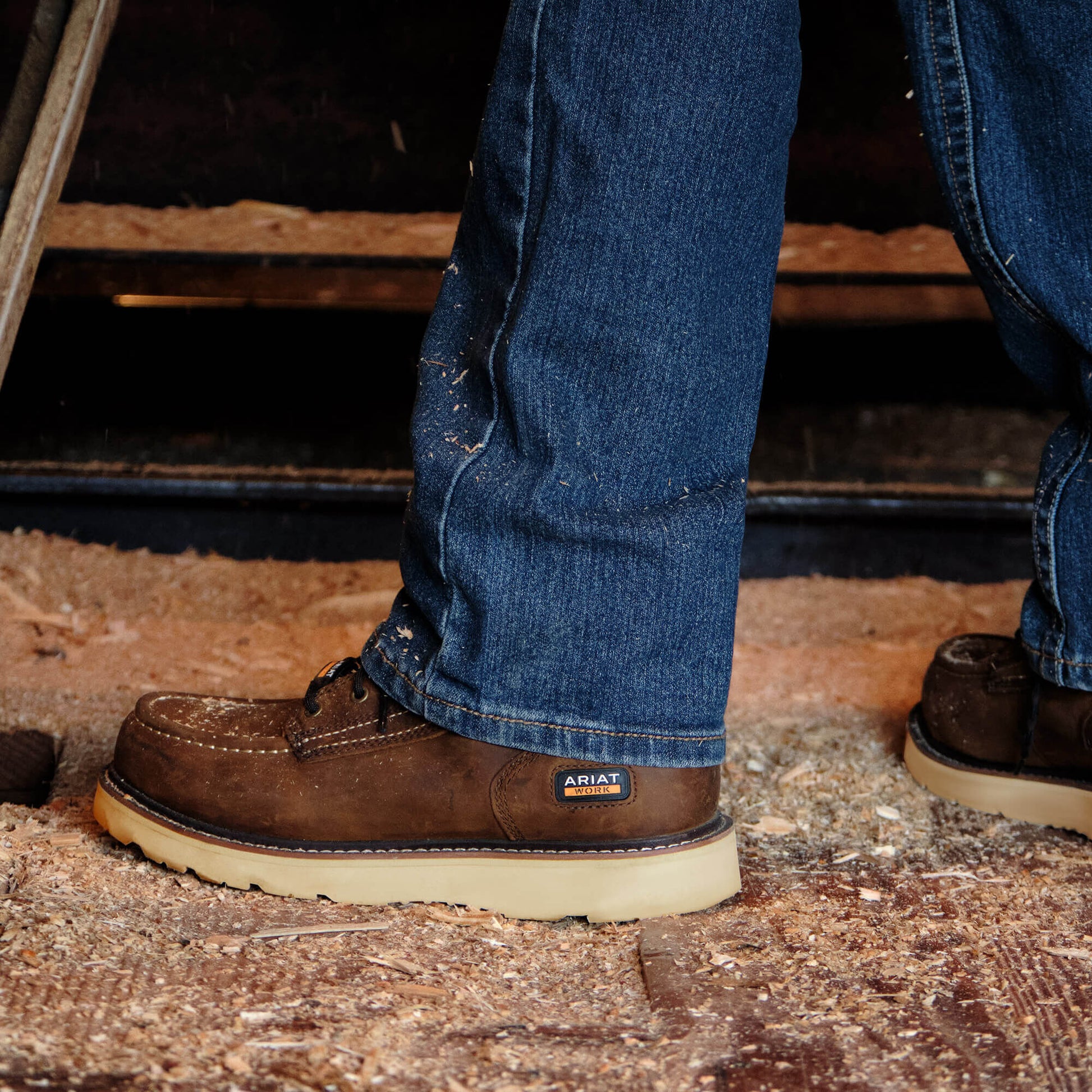 Ariat Rebar Wedge Moc Toe 6" Waterproof Work Boot On Sale