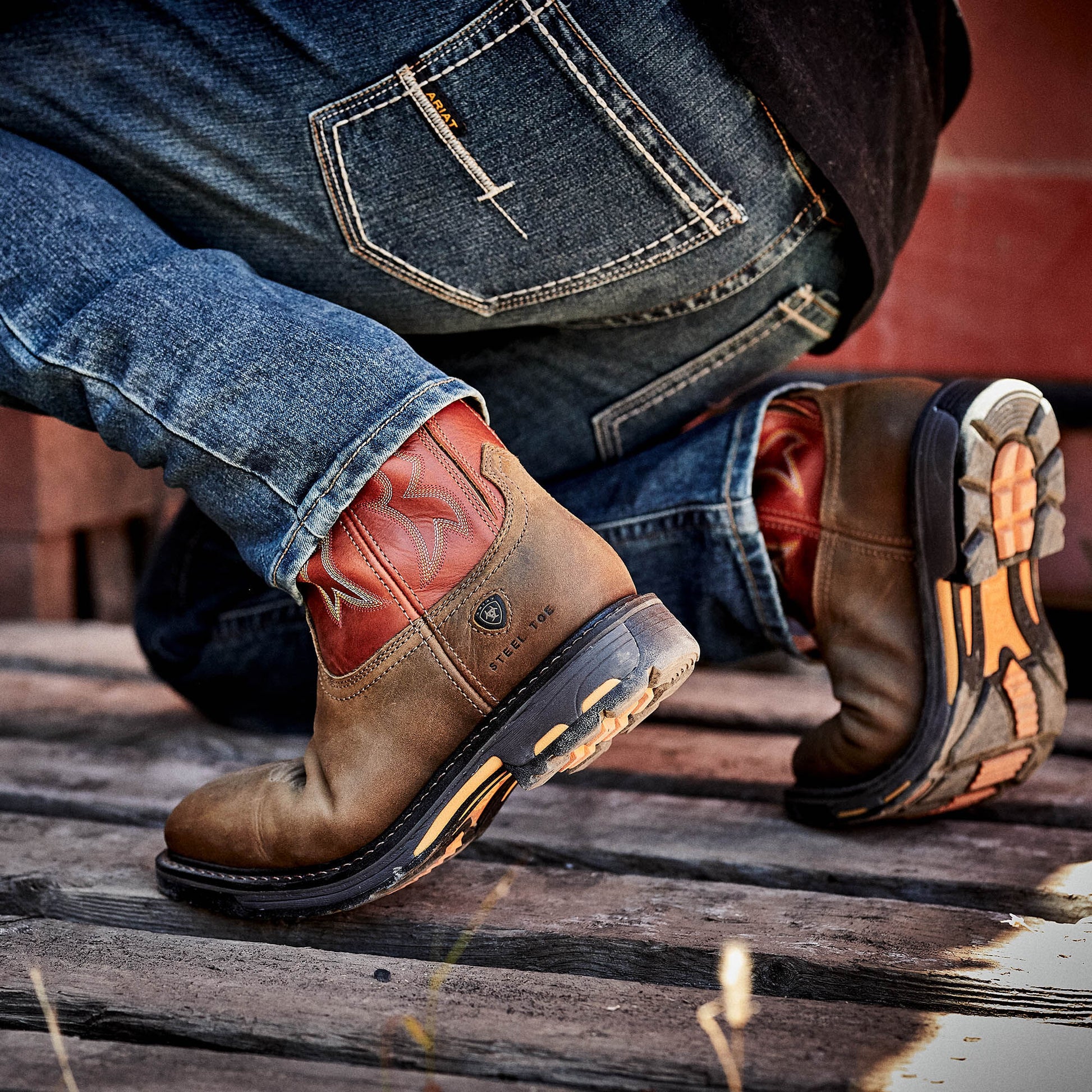 Ariat WorkHog Wide Square Toe Steel Toe Work Boot Discount