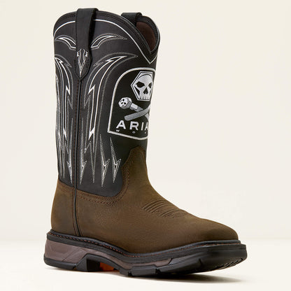 Ariat WorkHog XT Bolt Skull Waterproof Wide Square Toe Work Boot For Sale
