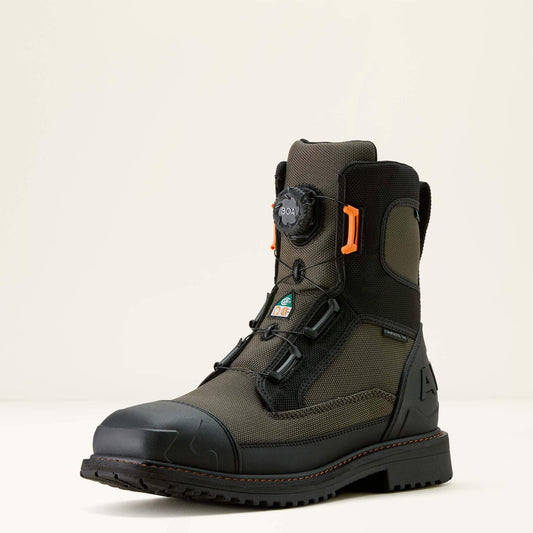 Ariat RigTEK Wildcat BOA 8" CSA Waterproof Wide Square Toe Composite Toe Work Boot For Sale