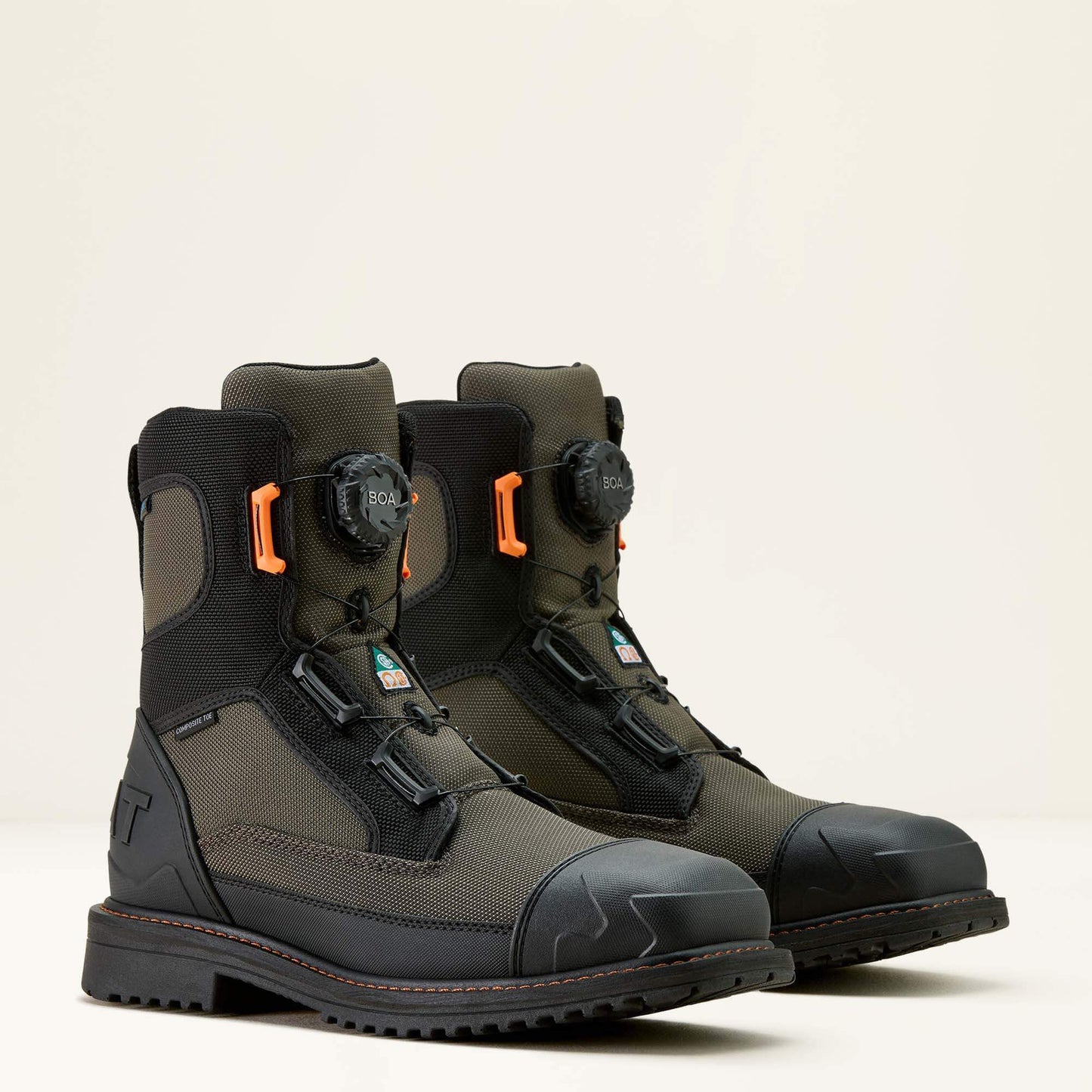 Ariat RigTEK Wildcat BOA 8" CSA Waterproof Wide Square Toe Composite Toe Work Boot For Sale