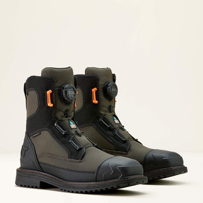 Ariat RigTEK Wildcat BOA 8" CSA Waterproof Wide Square Toe Composite Toe Work Boot For Sale