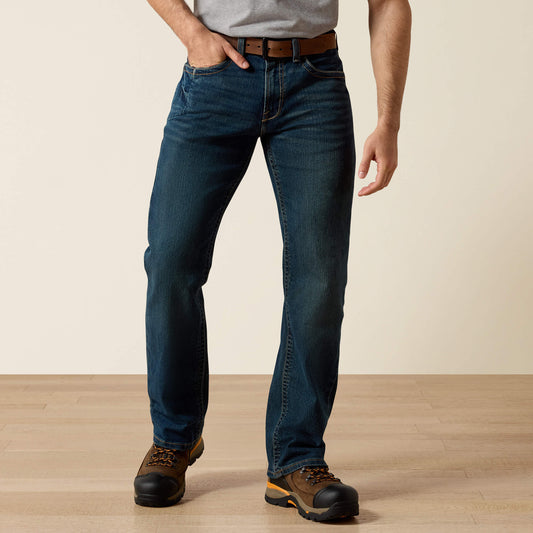 Ariat Men's Low Rise, Bootcut Work Pants - Rebar Denim Sale