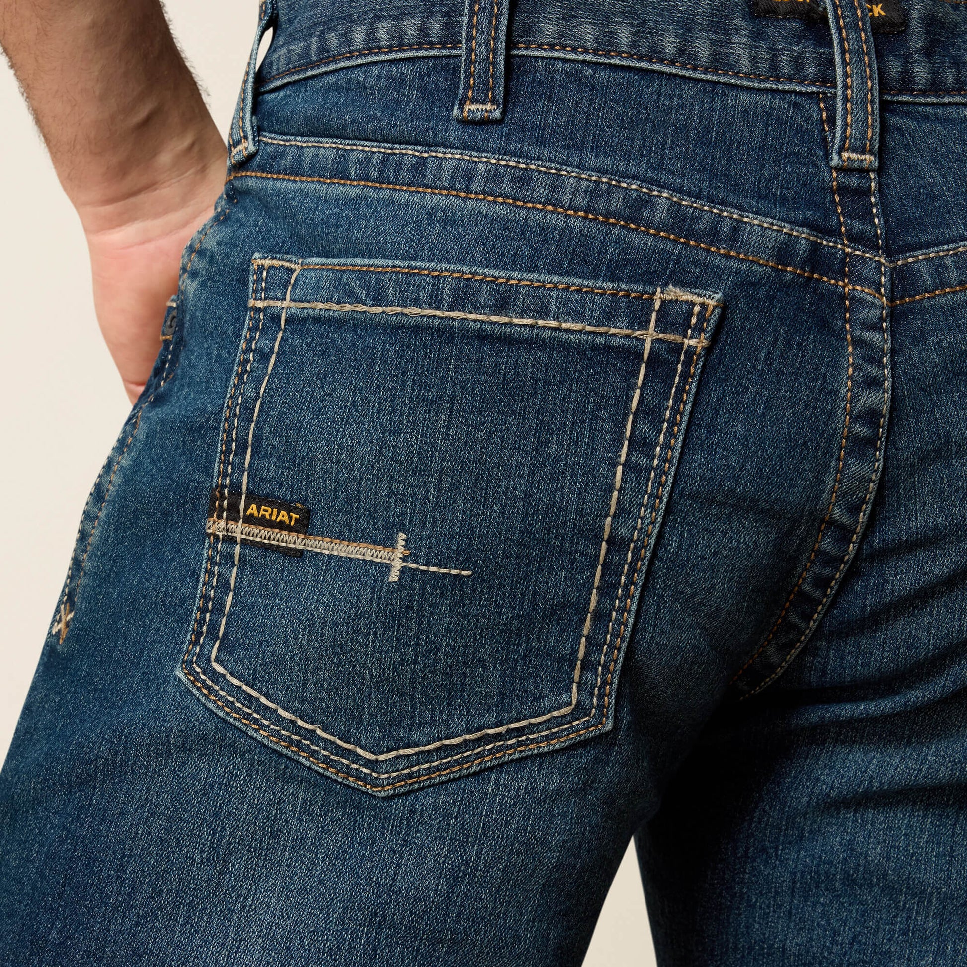 Ariat Men's Low Rise, Bootcut Work Pants - Rebar Denim Sale