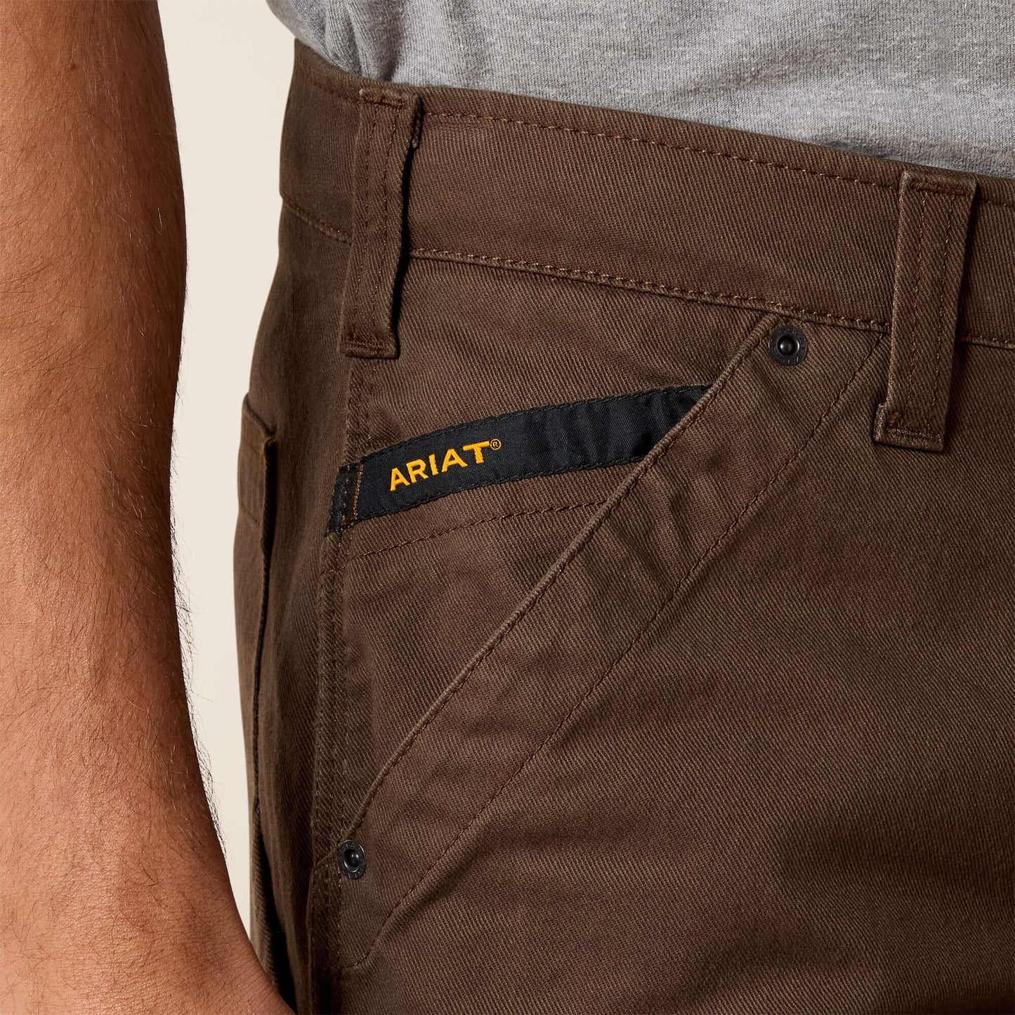 Ariat Rebar M5 Straight DuraStretch Washed Twill Dungaree Straight Leg Pant On Sale