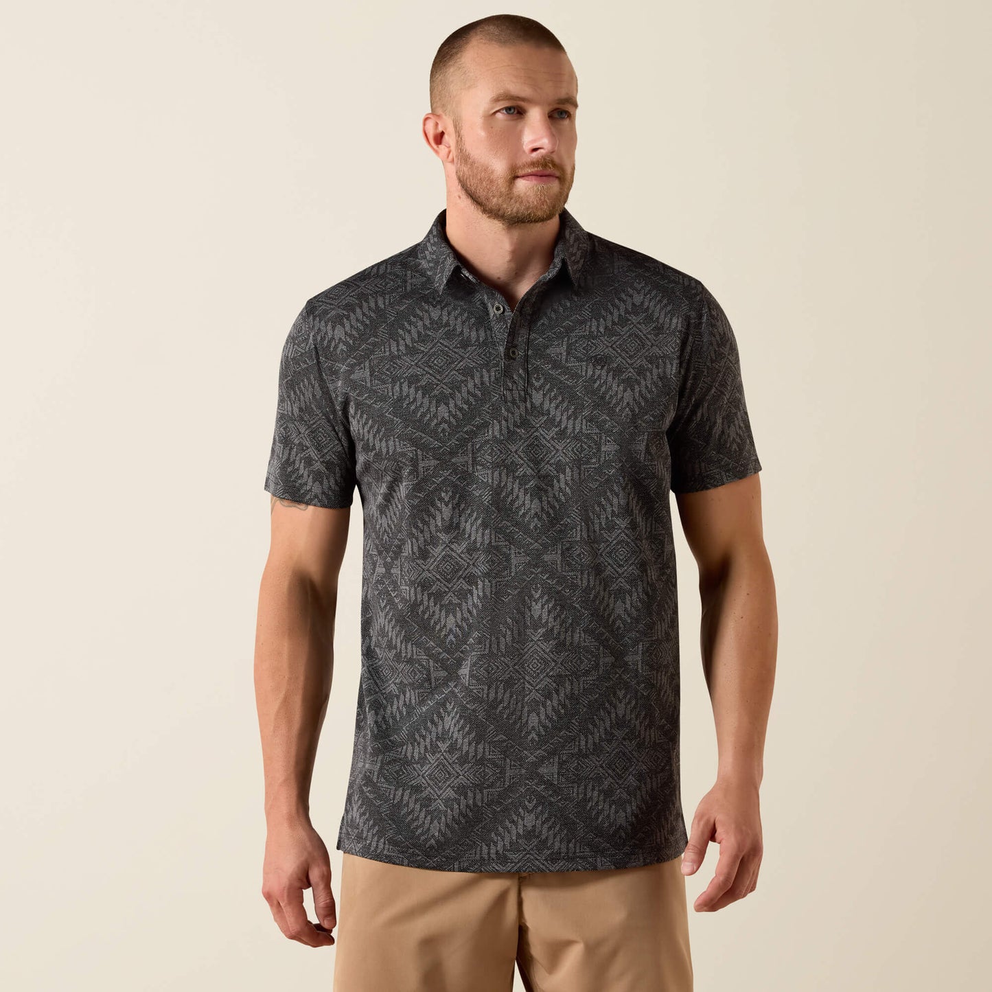 Ariat Jacquard Printed Fitted Polo For Sale