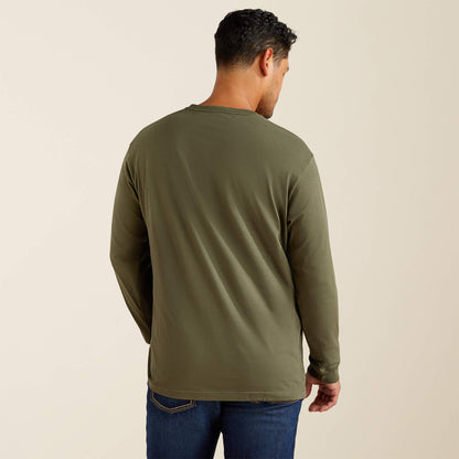 Ariat Rebar Cotton Strong Standard Logo Pocket T-Shirt For Sale