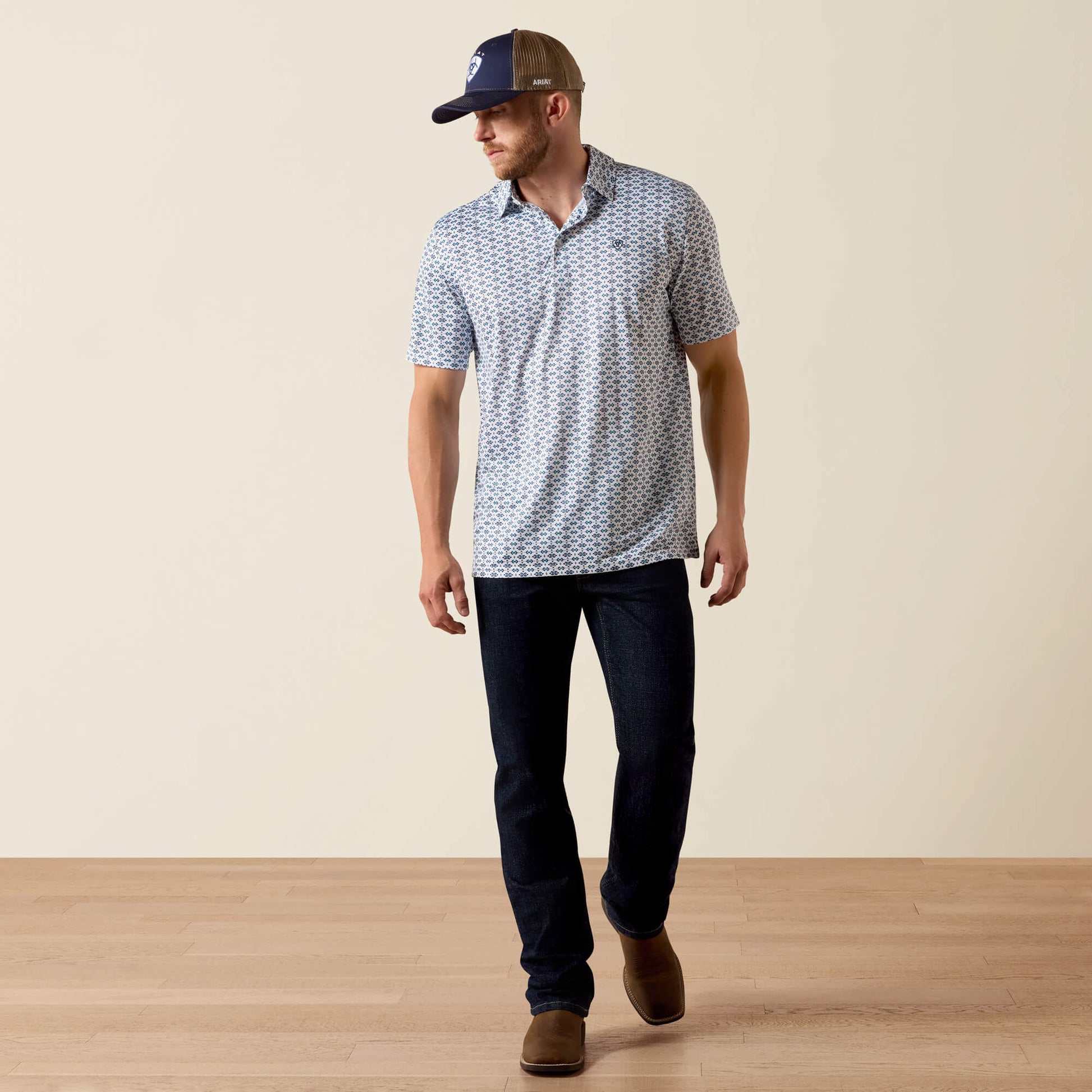 Ariat All Over Print Classic Fit Polo Discount