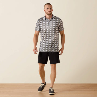 Ariat All Over Print Fitted Polo Outlet