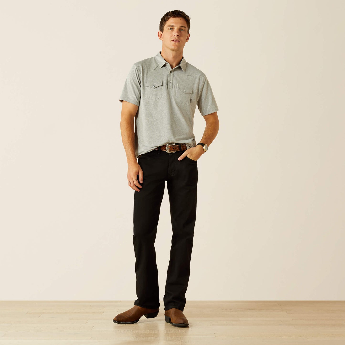 Ariat Retro Western Snap Polo For Sale