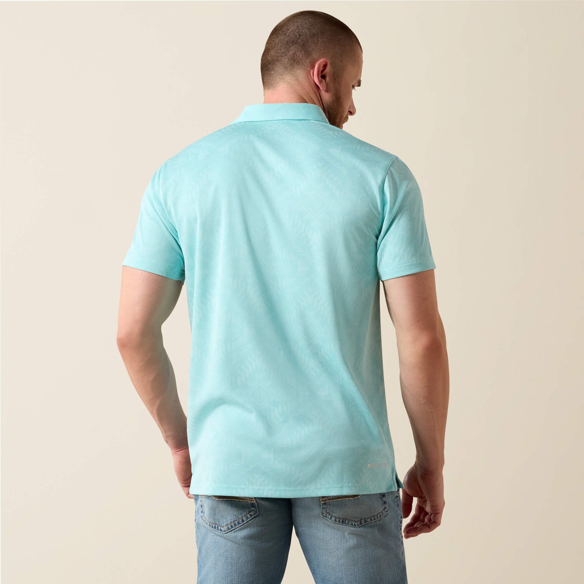 Ariat Jacquard Printed Fitted Polo Outlet