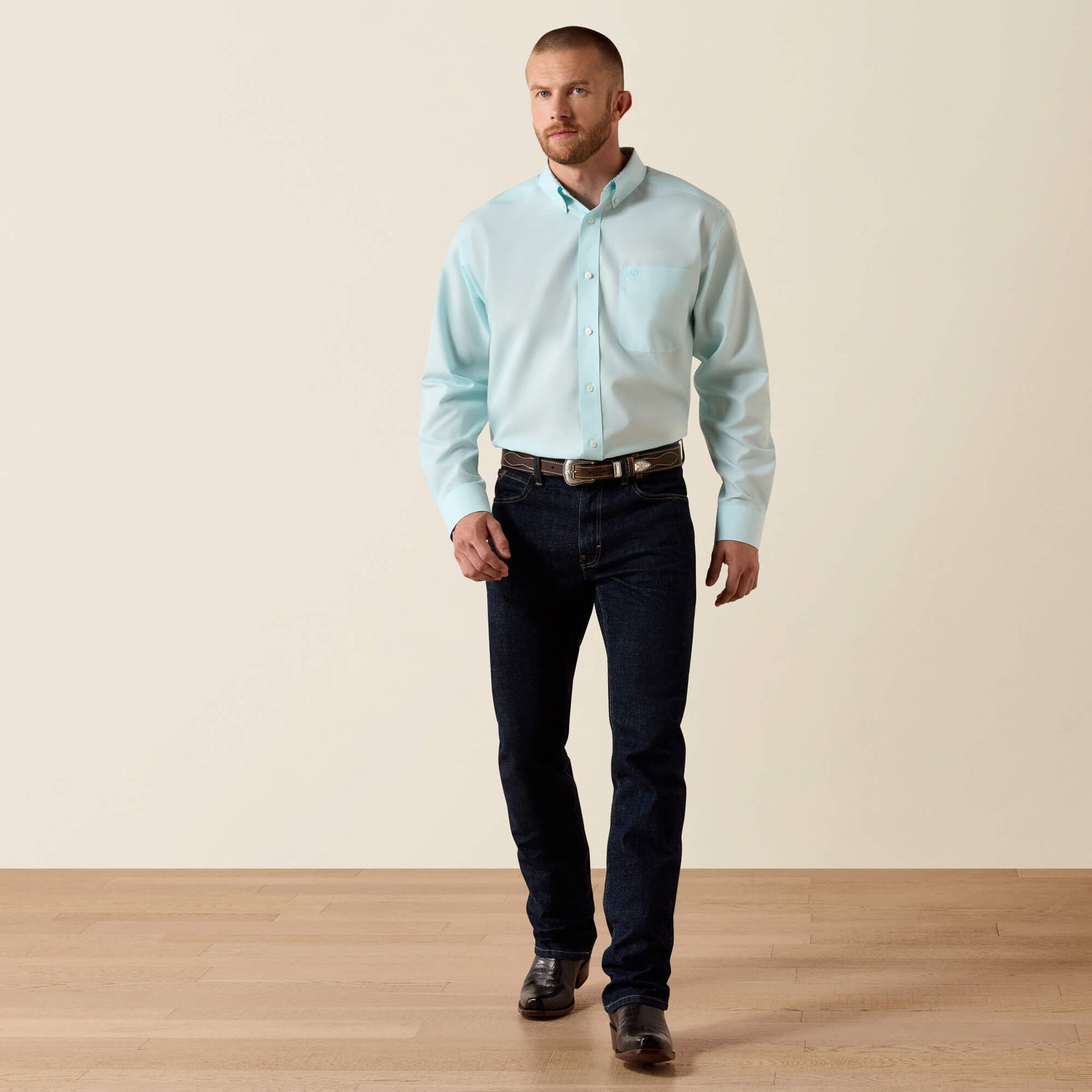 Ariat Wrinkle Free Solid Pinpoint Oxford Classic Fit Shirt Online