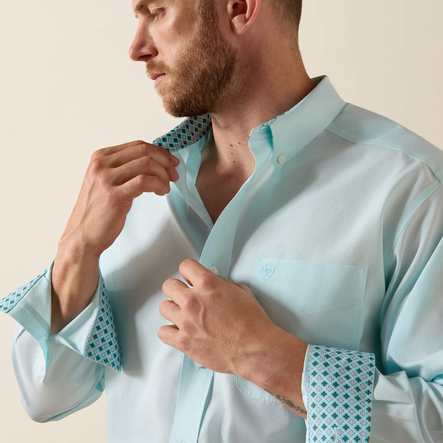 Ariat Wrinkle Free Solid Pinpoint Oxford Classic Fit Shirt Online