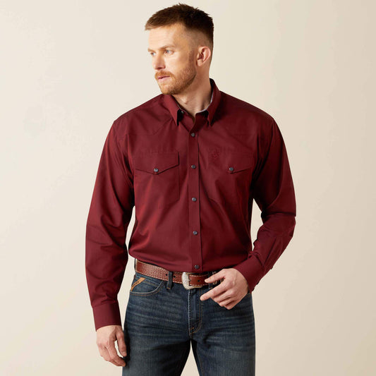 Ariat Wrinkle Free Pinpoint Oxford Classic Fit Snap Shirt Discount