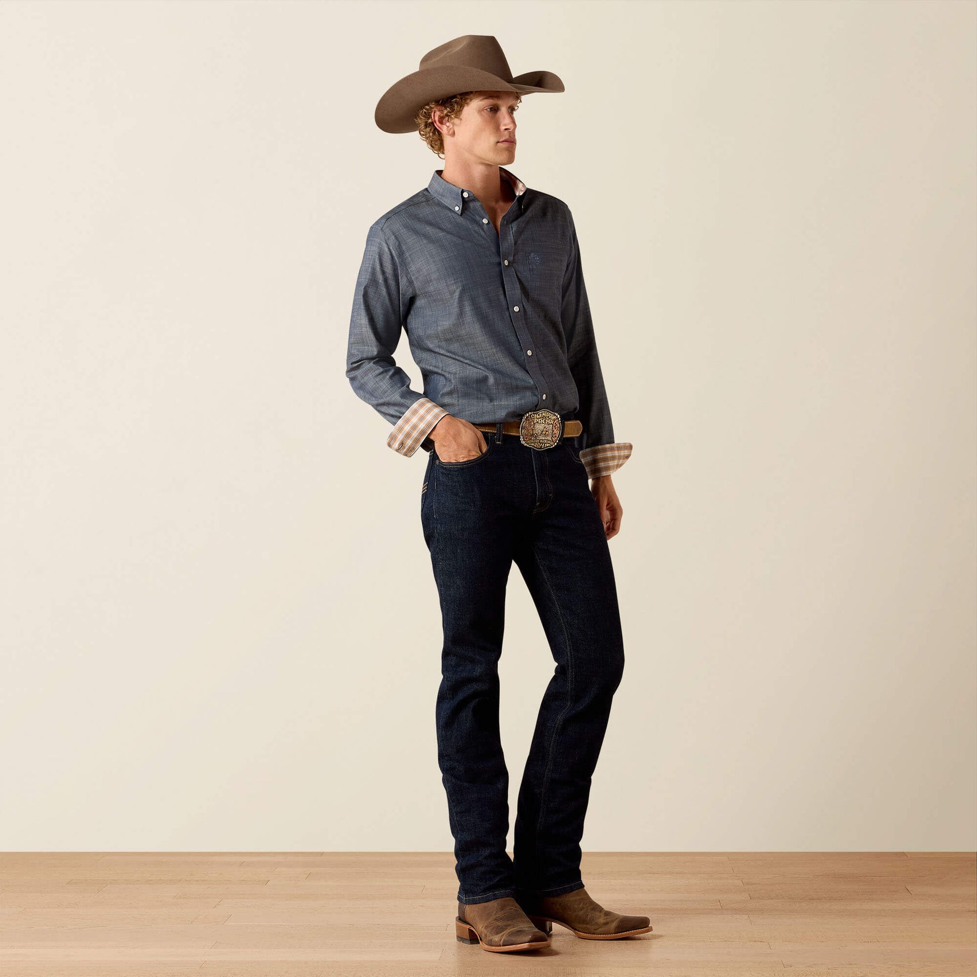 Ariat Wrinkle Free Solid Fitted Shirt Discount