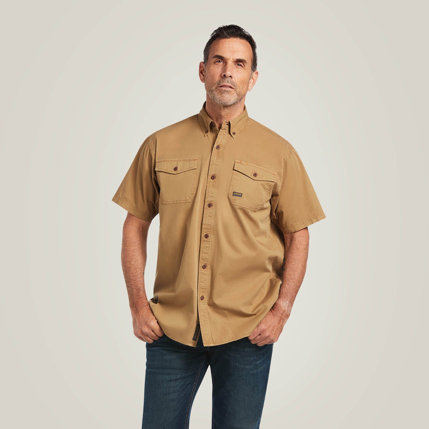 Ariat Rebar Washed Twill Work Shirt On Sale