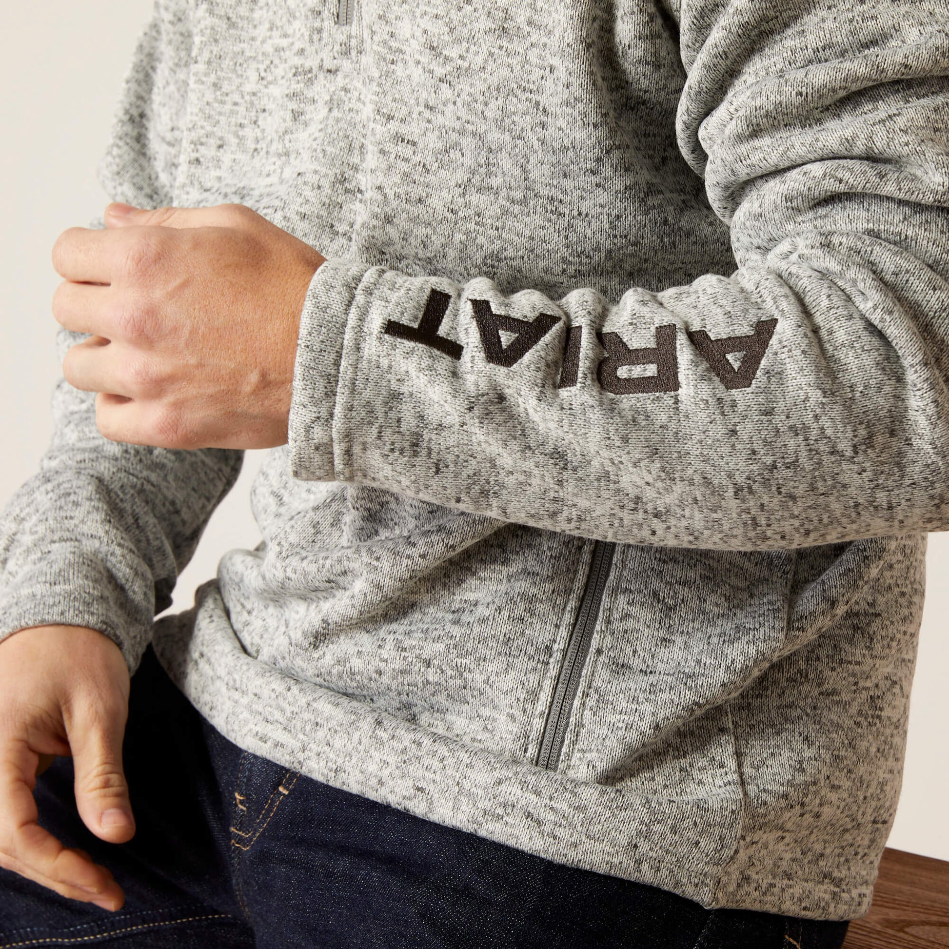 Ariat Caldwell Logo 1/4 Zip Sweater Sale