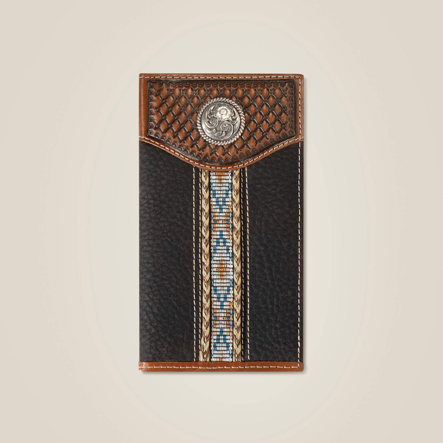 Ariat Braided Trim Rodeo Wallet For Sale