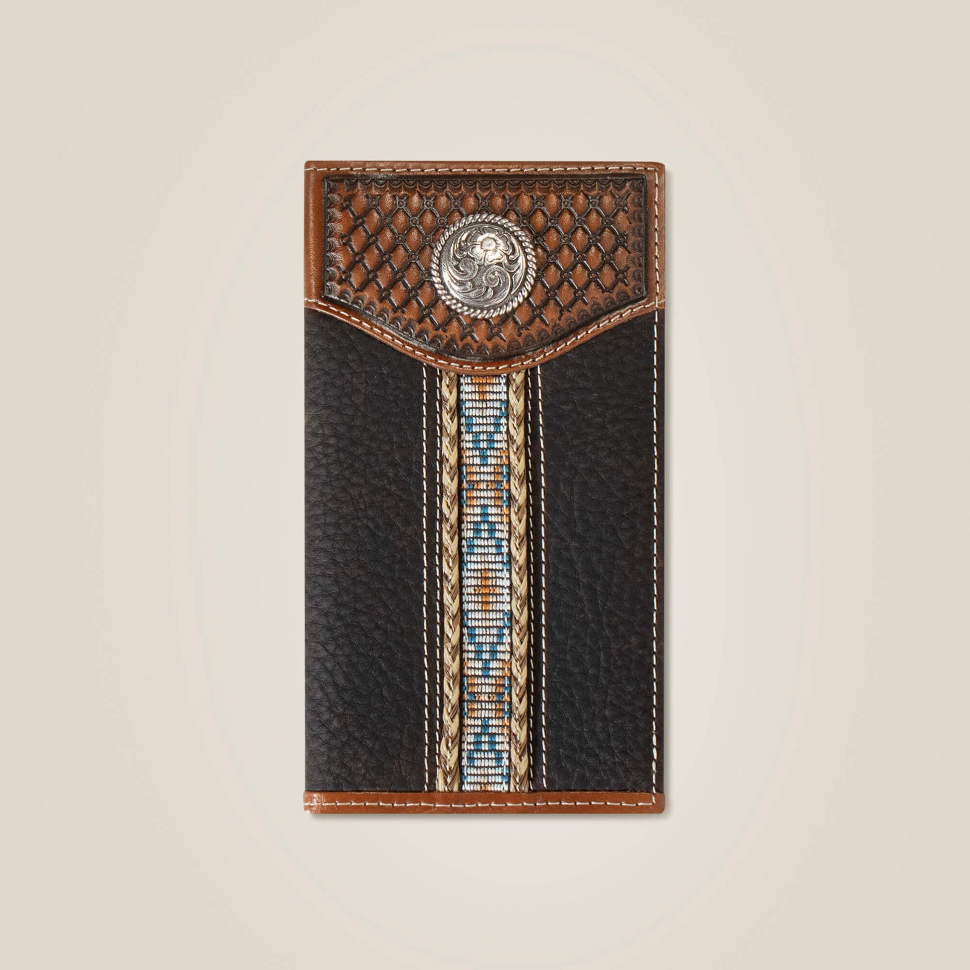 Ariat Braided Trim Rodeo Wallet For Sale