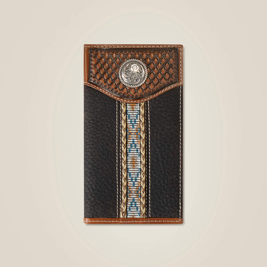 Ariat Braided Trim Rodeo Wallet For Sale