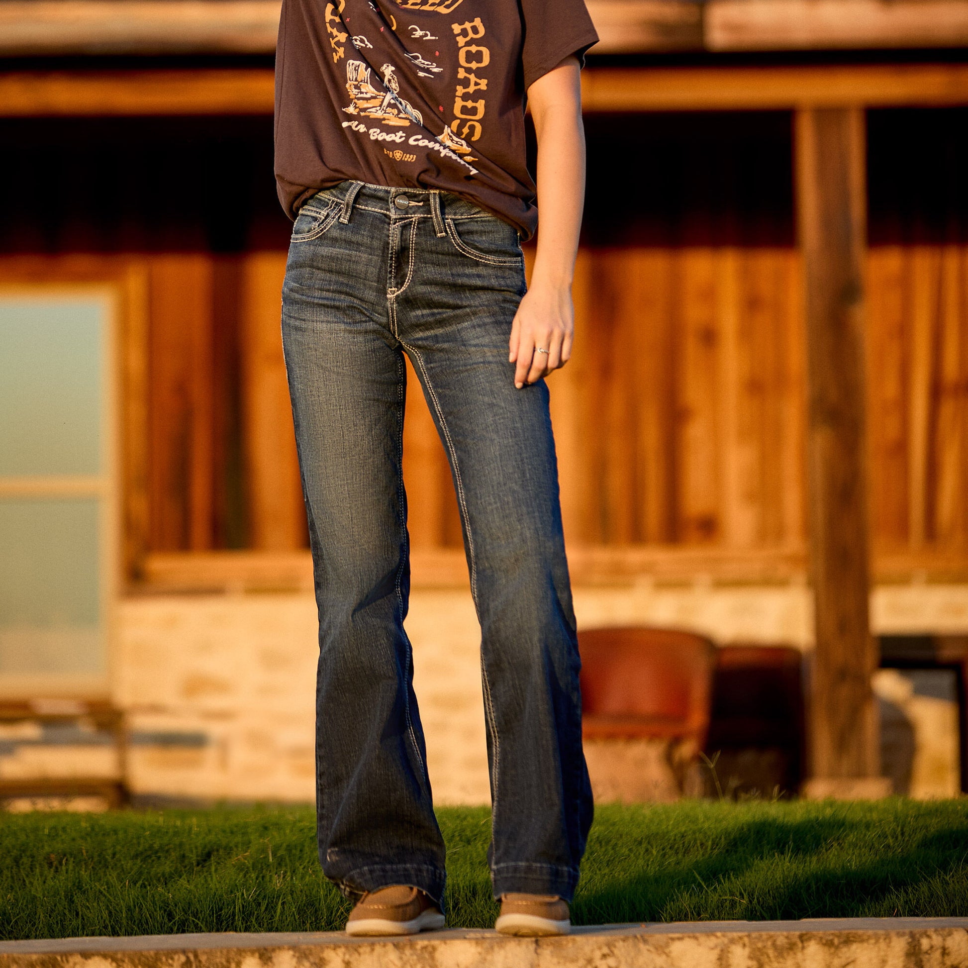 Ariat Trouser Perfect Rise Aisha Wide Leg Jean Sale