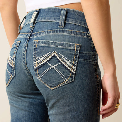 Ariat R.E.A.L. Mid Rise Stretch Whipstitch Boot Cut Jean On Sale