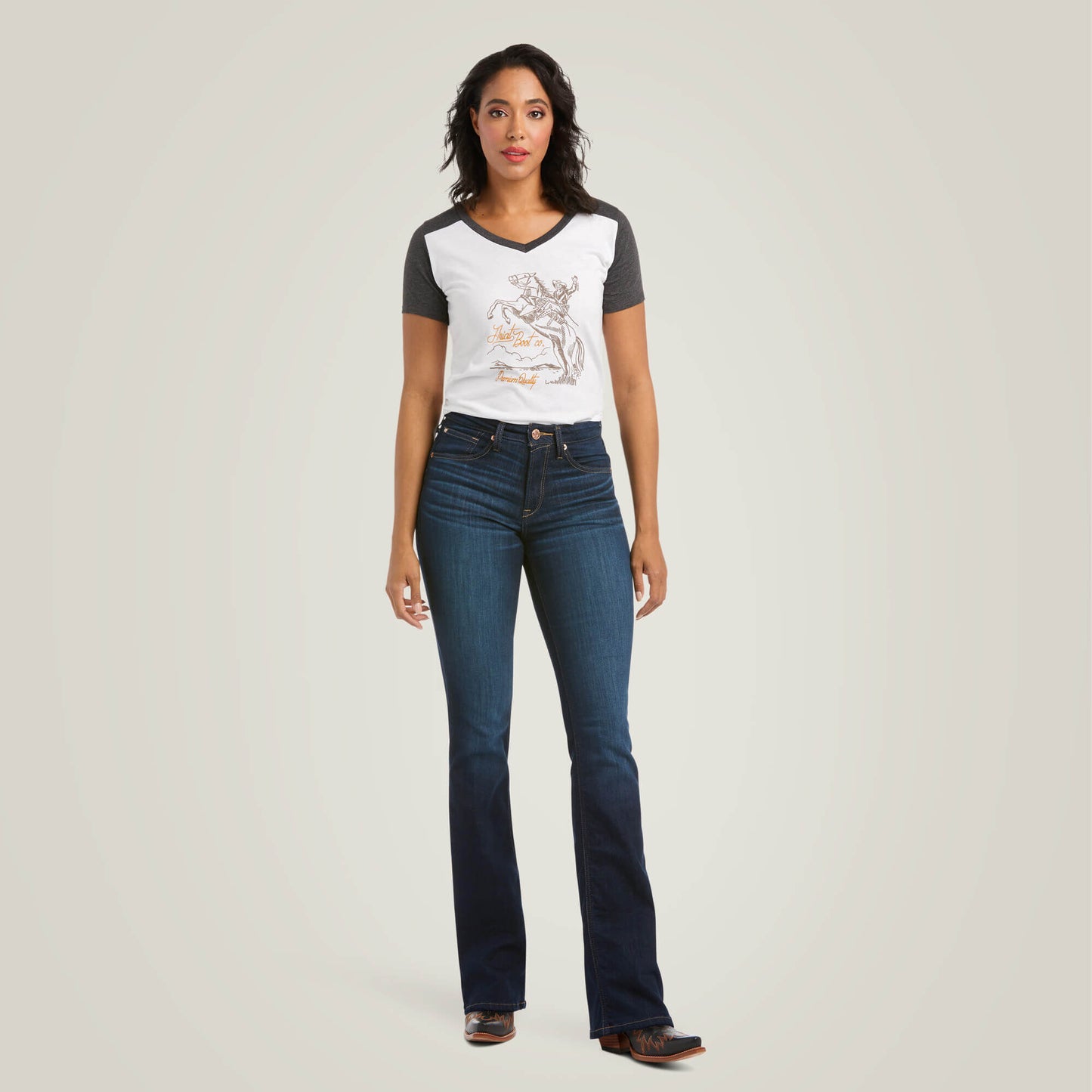 Ariat R.E.A.L. High Rise Ballary Boot Cut Jean Sale