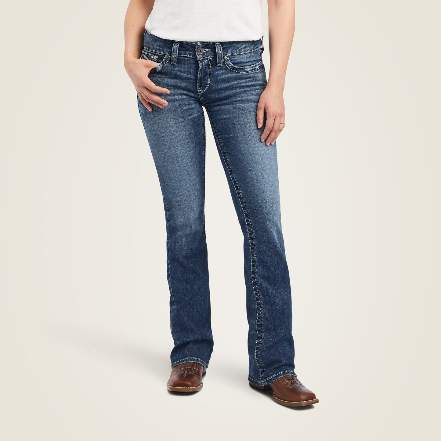 Ariat R.E.A.L. Mid Rise Raquel Boot Cut Jean Discount