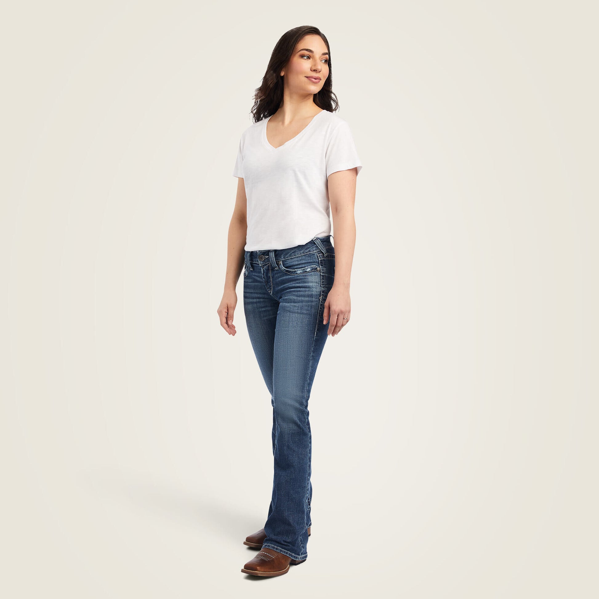 Ariat R.E.A.L. Mid Rise Raquel Boot Cut Jean Discount