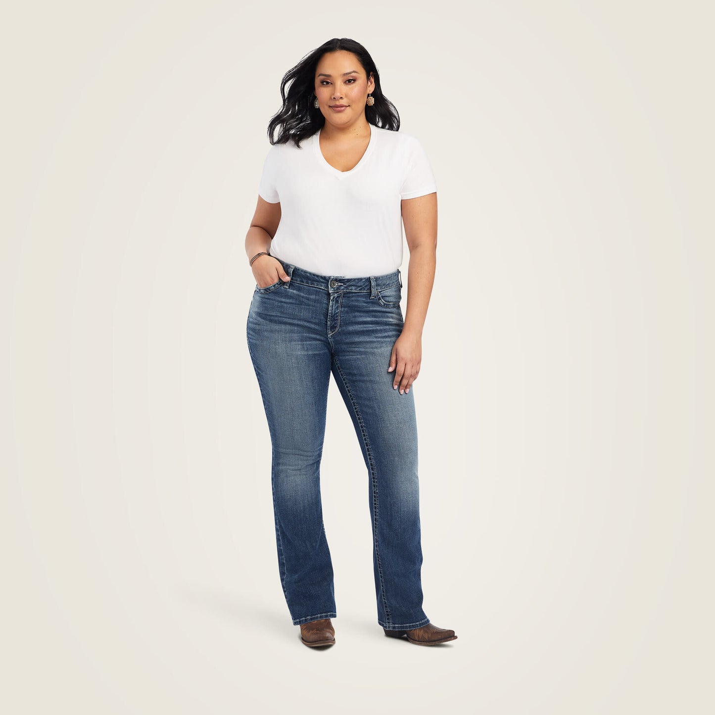 Ariat R.E.A.L. Mid Rise Raquel Boot Cut Jean Discount