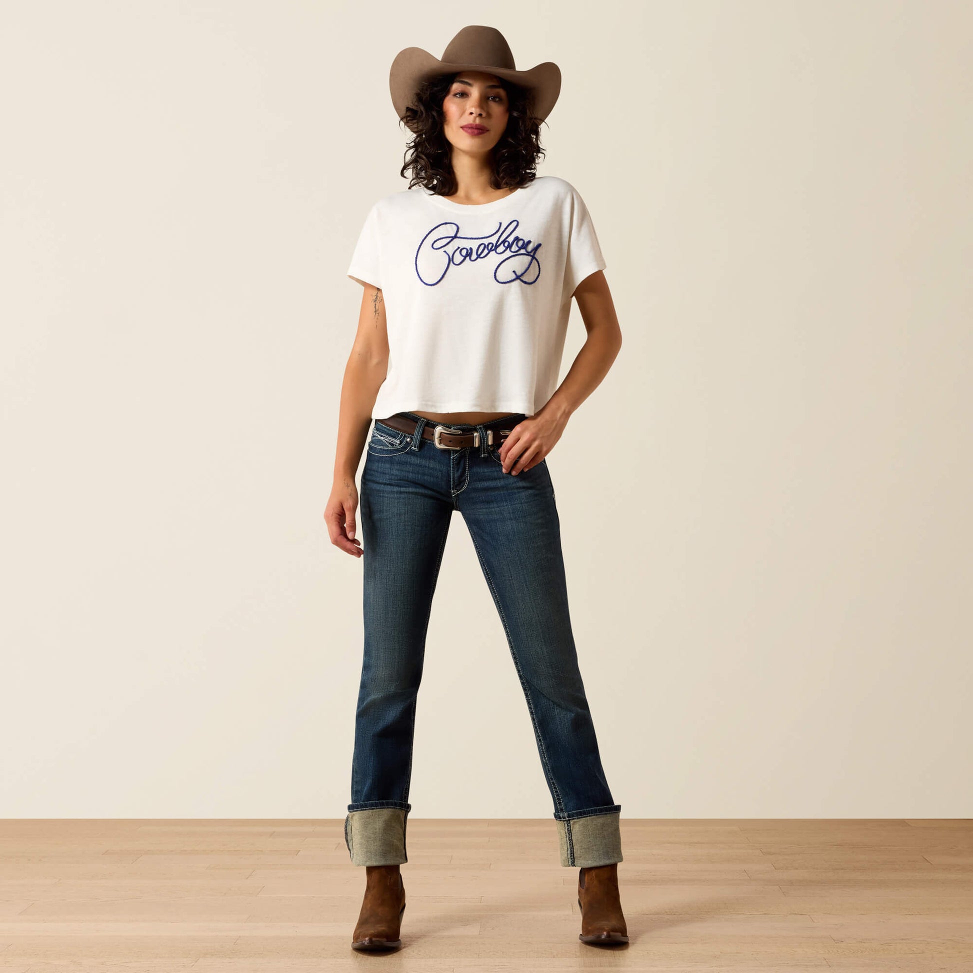 Ariat R.E.A.L. Mid Rise Stretch Icon Stackable Straight Leg Jean Online