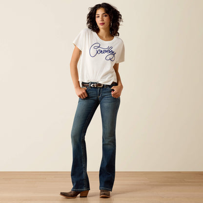 Ariat R.E.A.L. Mid Rise Stretch Whipstitch Boot Cut Jean Outlet