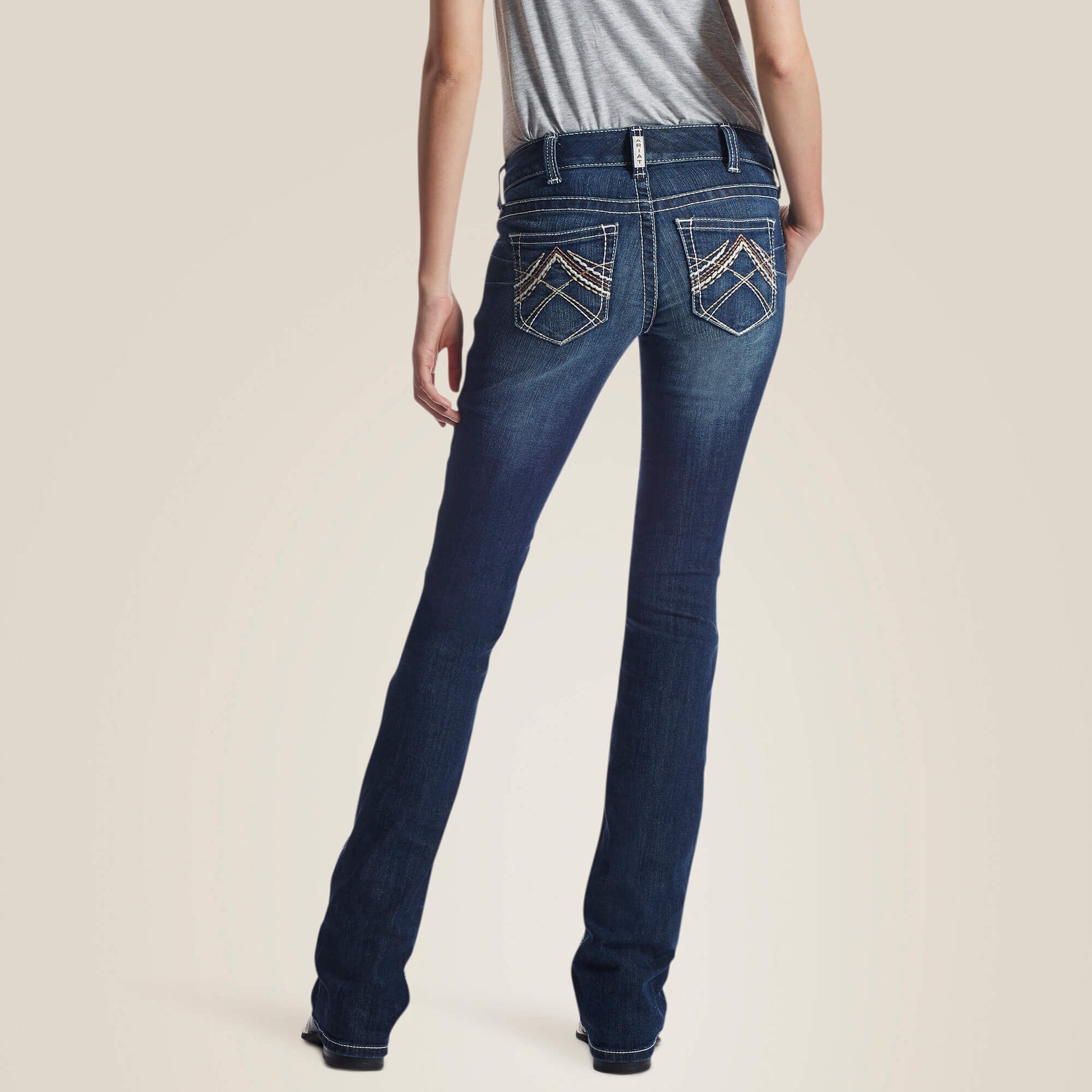 Ariat R.E.A.L. Low Rise Stretch Rosy Whipstitch Boot Cut Jean Discount