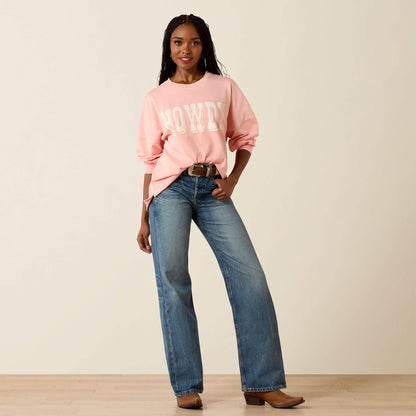 Ariat Canvas Oversized Long Sleeve T-Shirt For Sale