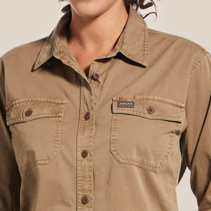 Ariat Rebar Washed Twill Work Shirt On Sale