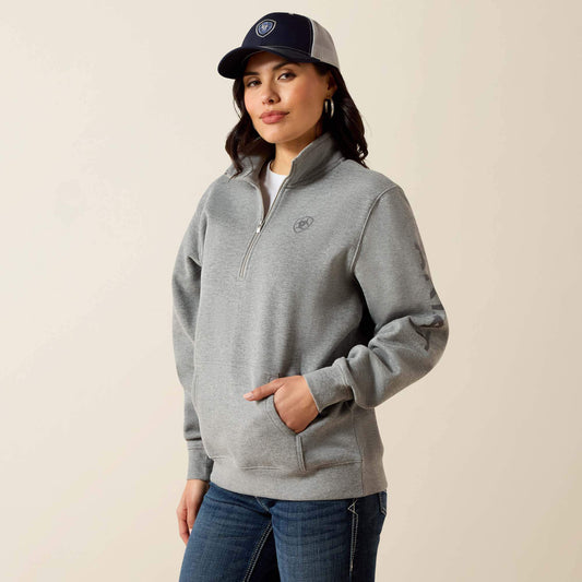 Ariat Foundation Logo 1/2 Zip Sweatshirt Outlet