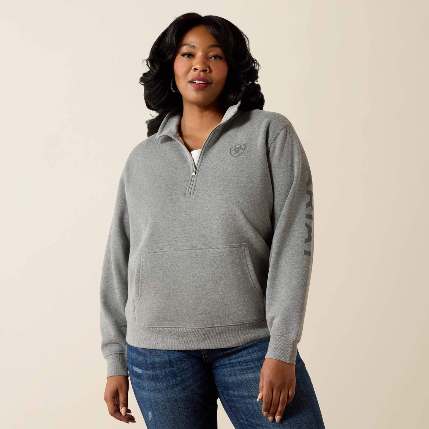 Ariat Foundation Logo 1/2 Zip Sweatshirt Outlet