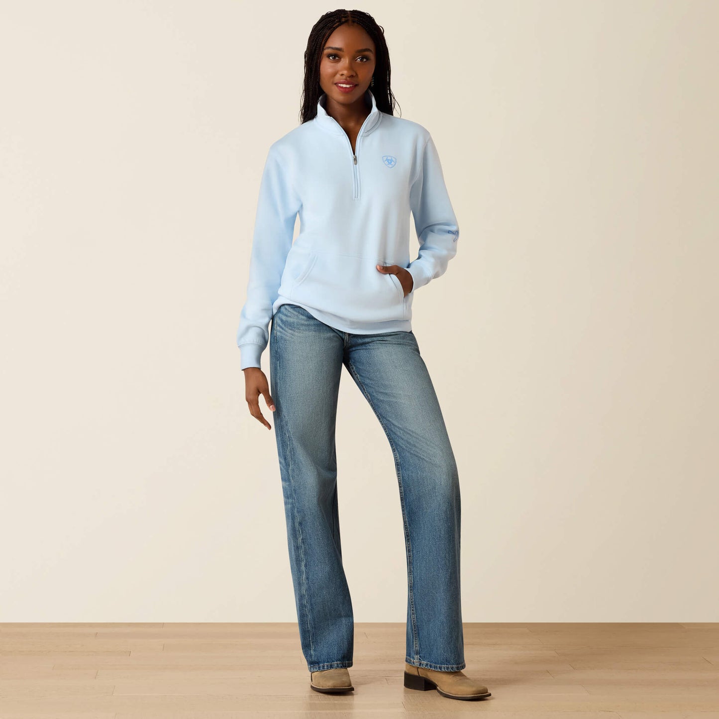 Ariat Foundation Logo 1/2 Zip Sweatshirt Online
