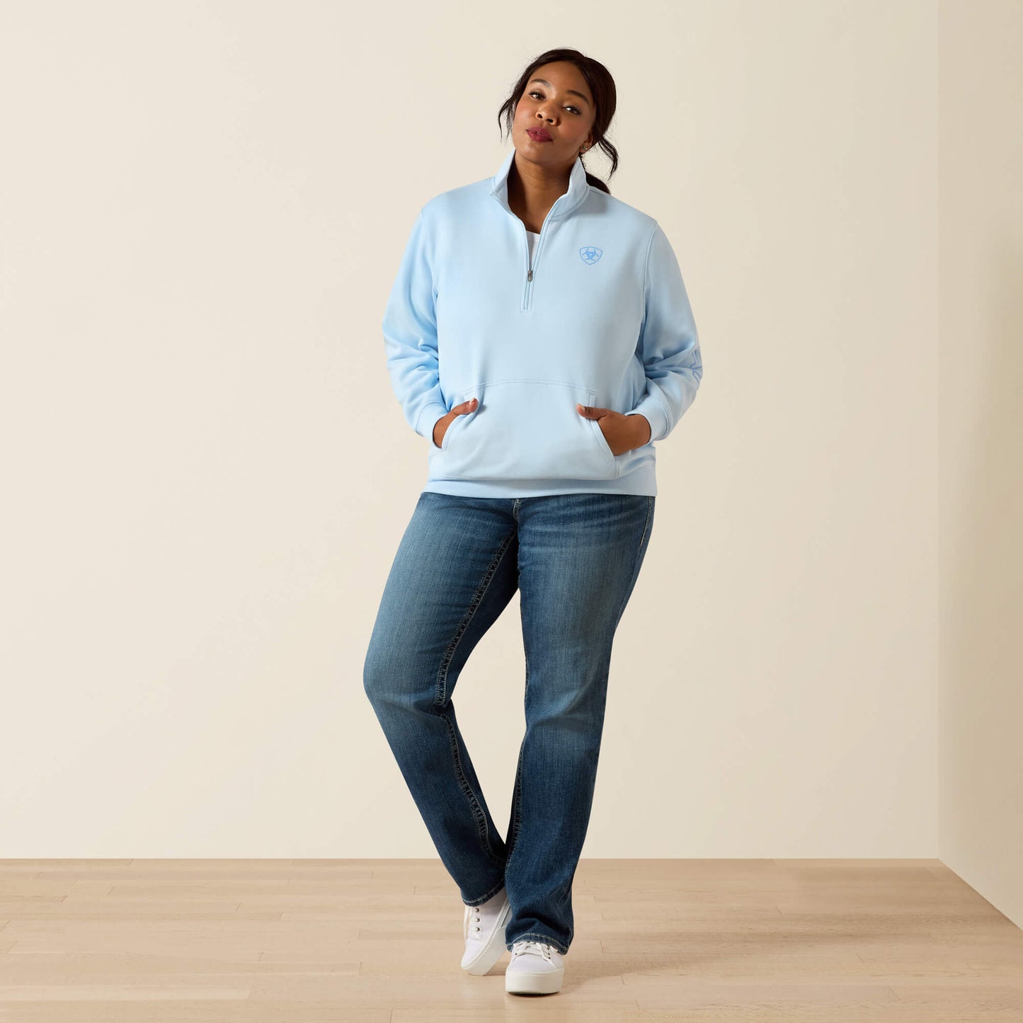 Ariat Foundation Logo 1/2 Zip Sweatshirt Online