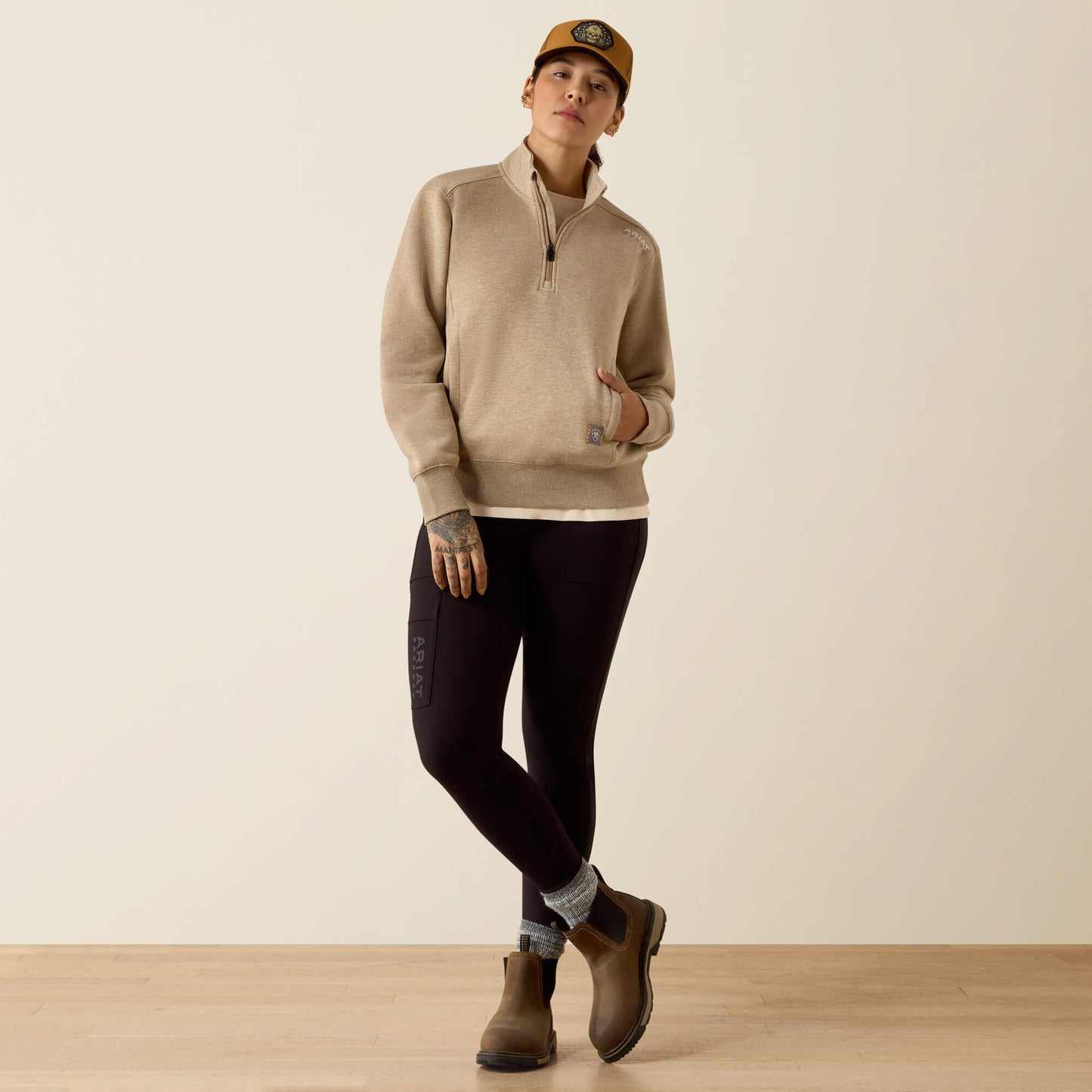 Ariat Rebar Lightweight Mock 1/2 Zip Sweatshirt Outlet