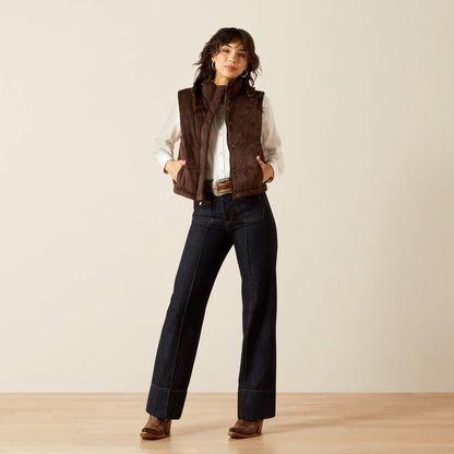 Ariat Swirls Faux Leather Vest Discount