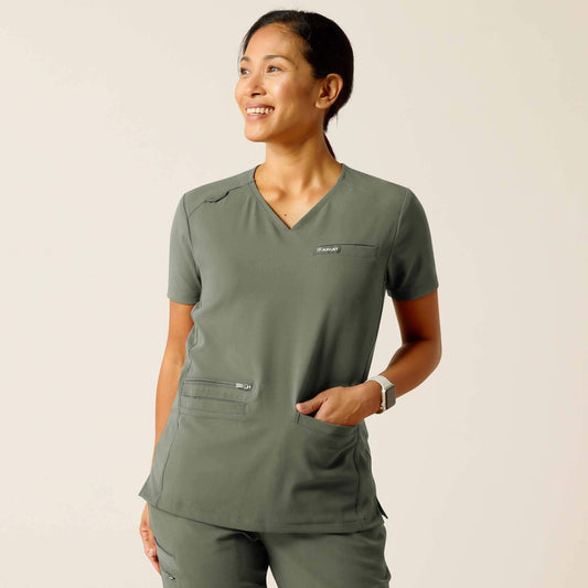 Ariat Clara 6 Pocket Scrub Top For Sale