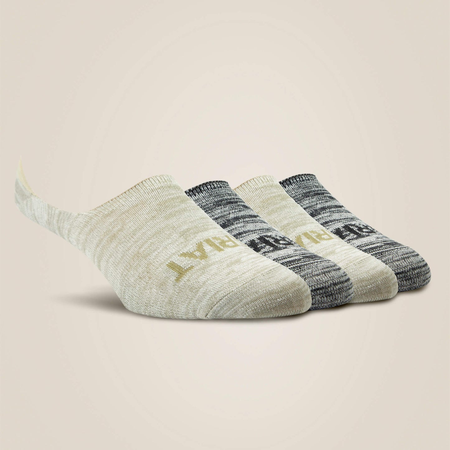 Ariat No Slip No Show Sock 4 Pair Multi Color Pack Sale