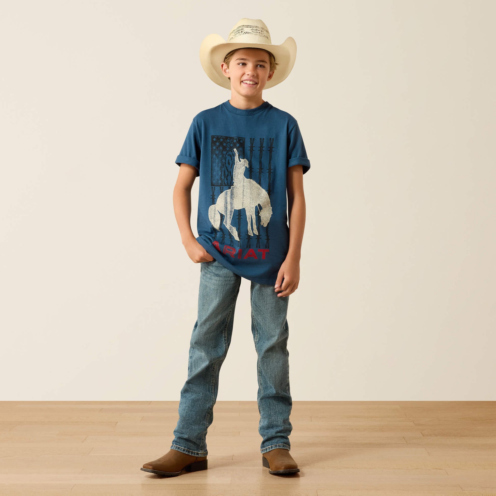 Ariat Ariat Flag Bronco T-Shirt For Sale