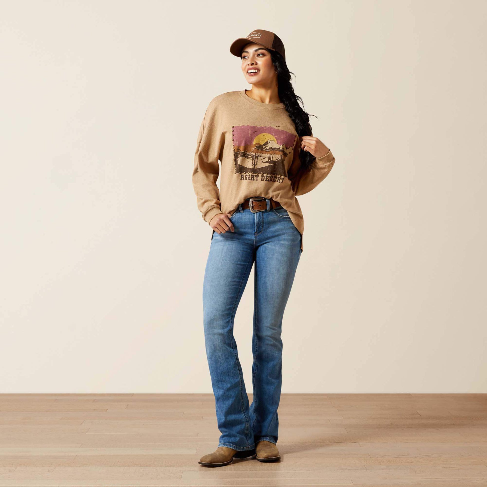 Ariat Canvas Oversized T-Shirt For Sale
