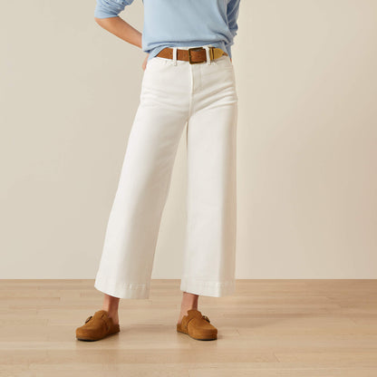 Ariat Ultra High Rise Countryside Wide Leg Crop Jeans On Sale